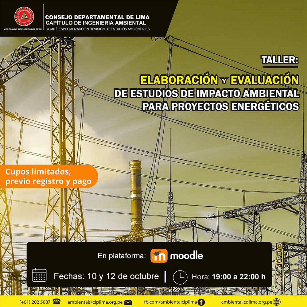 TALLER: Elaboración y evaluación de estudios de impacto ambiental para proyectos energéticos
